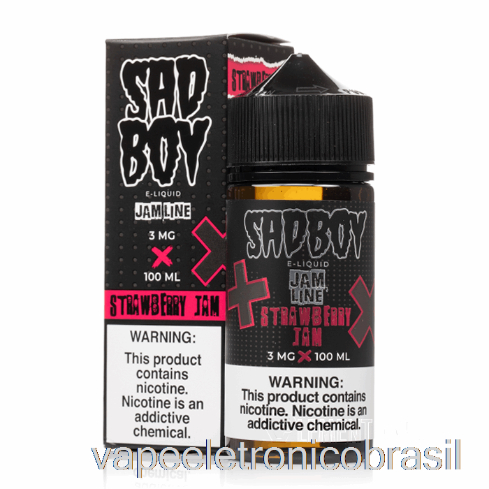 Vape Eletrônico Geléia De Morango - Sadboy - 100ml 0mg